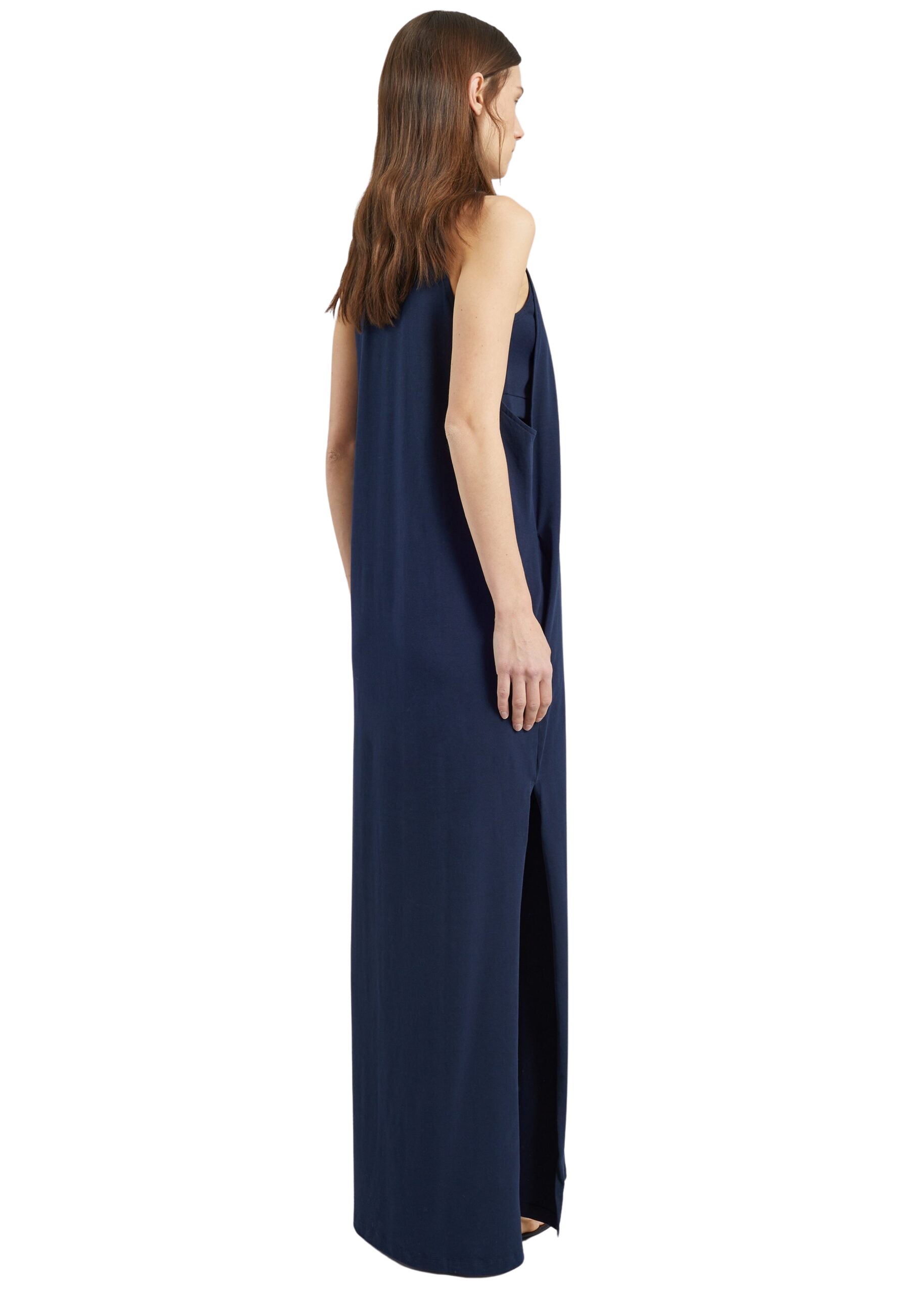 The Frankie Shop Milla Jersey Dress - Dark Navy - Oversized Minimalist Dresses in Blue - Shop at Luxury Shoes 
