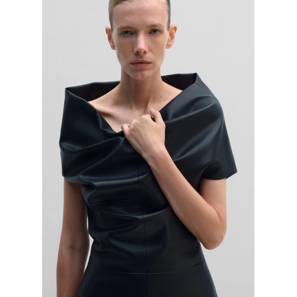 The Frankie Shop Mini Dress #01 - Black - Oversized Minimalist Dresses in Black - Shop at Luxury Shoes 