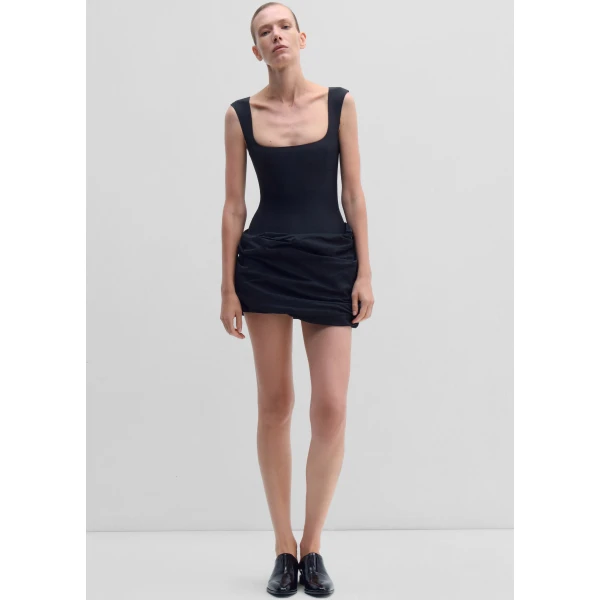The Frankie Shop Mini Dress #04 - Black - Oversized Minimalist Dresses in Black - Shop at Luxury Shoes 