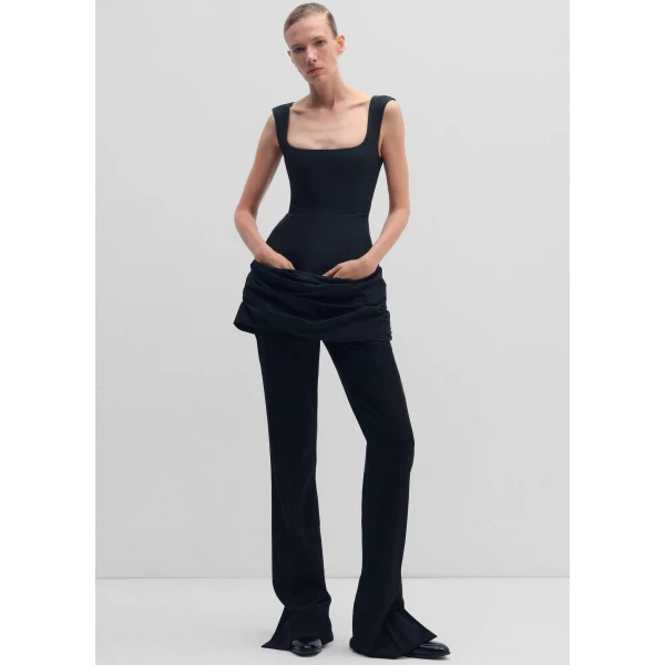 The Frankie Shop Mini Dress #04 - Black - Oversized Minimalist Dresses in Black - Shop at Luxury Shoes 