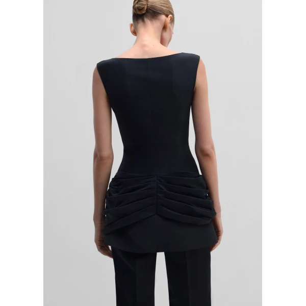 The Frankie Shop Mini Dress #04 - Black - Oversized Minimalist Dresses in Black - Shop at Luxury Shoes 
