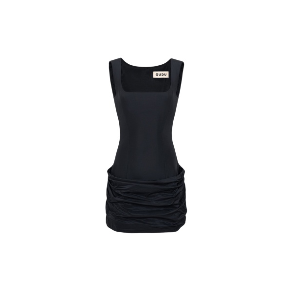 The Frankie Shop Mini Dress #04 - Black - Oversized Minimalist Dresses in Black - Shop at Luxury Shoes 