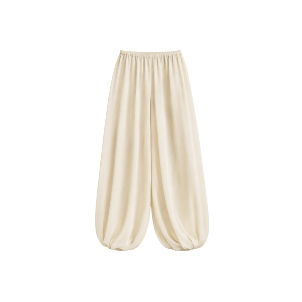 The Frankie Shop Mio Sheer Balloon Pants - Beige - Oversized Minimalist Pants in Beige - Shop at Luxury Shoes 