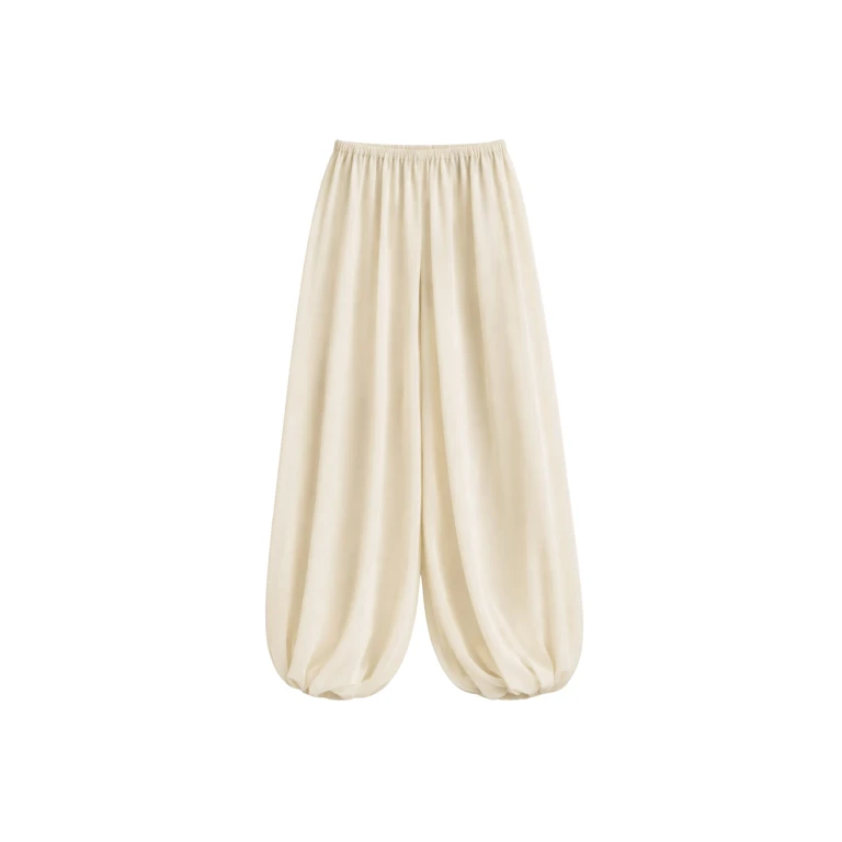 The Frankie Shop Mio Sheer Balloon Pants - Beige - Oversized Minimalist Pants in Beige - Shop at Luxury Shoes 