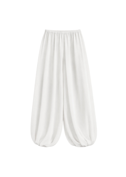 The Frankie Shop Mio Sheer Balloon Pants - White - Oversized Minimalist Pants in White - Shop at Luxury Shoes 