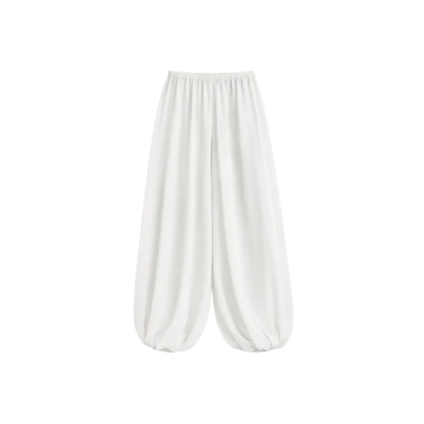 The Frankie Shop Mio Sheer Balloon Pants - White - Oversized Minimalist Pants in White - Shop at Luxury Shoes 