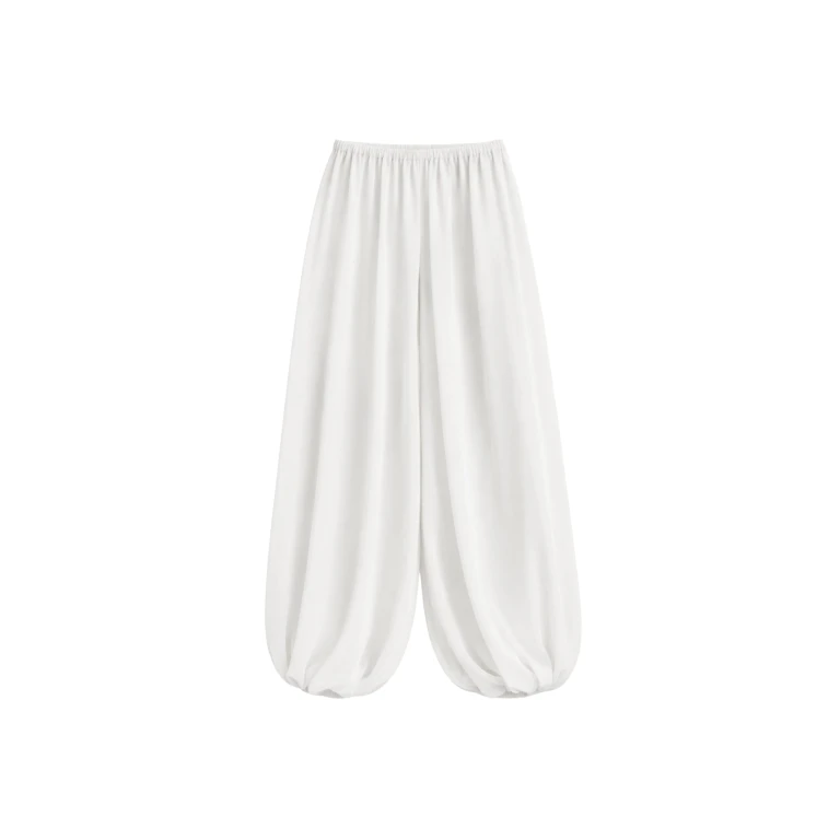 The Frankie Shop Mio Sheer Balloon Pants - White - Oversized Minimalist Pants in White - Shop at Luxury Shoes 