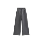The Frankie Shop Mirca Neoprene Elastic Pants - Dark Grey - Oversized Minimalist Pants in Grey - Shop at Luxury Shoes 