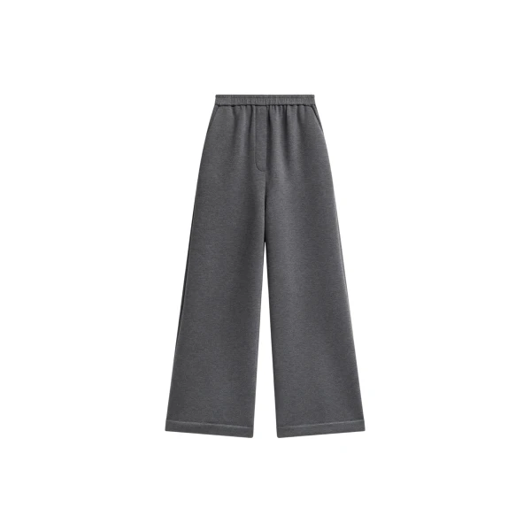 The Frankie Shop Mirca Neoprene Elastic Pants - Dark Grey - Oversized Minimalist Pants in Grey - Shop at Luxury Shoes 