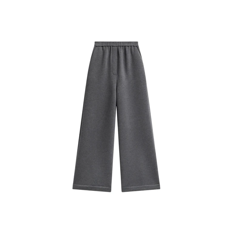 The Frankie Shop Mirca Neoprene Elastic Pants - Dark Grey - Oversized Minimalist Pants in Grey - Shop at Luxury Shoes 