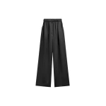 The Frankie Shop Mirca Satin Elastic Pants - Black - Oversized Minimalist Pants in Black - Shop at Luxury Shoes 