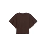 The Frankie Shop Modave Dolman Sleeve Tee - Brown - Oversized Minimalist Tops in Beige - Shop at Luxury Shoes 