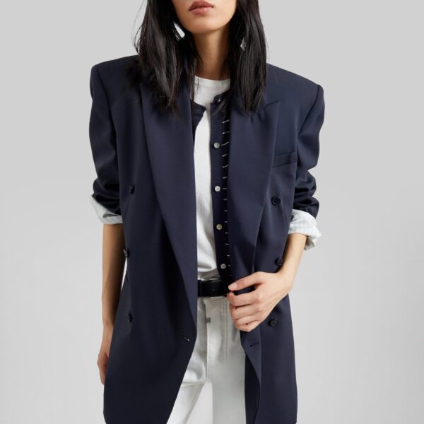 The Frankie Shop Monterey Structured Blazer – Dark Navy, view 6
