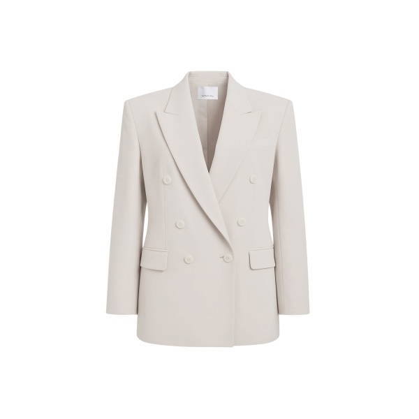 The Frankie Shop Monterey Structured Blazer - Faded Pink - Oversized Minimalist Jackets in Pink - Shop at Luxury Shoes 