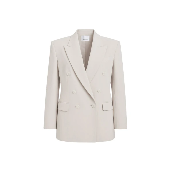 The Frankie Shop Monterey Structured Blazer - Faded Pink - Oversized Minimalist Jackets in Pink - Shop at Luxury Shoes 
