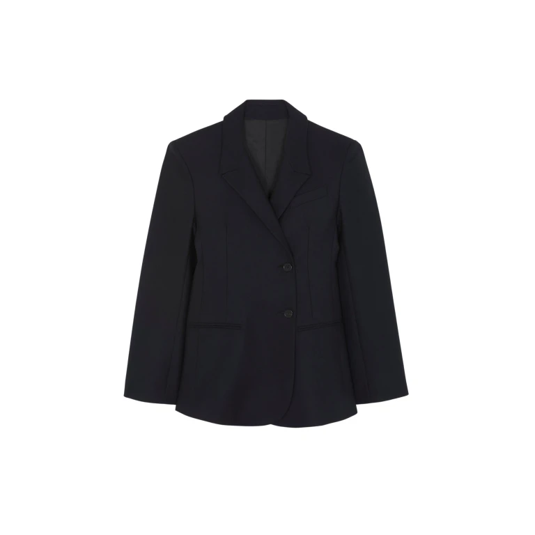 The Frankie Shop Morrison Crossover Blazer - Black - Oversized Minimalist Jackets in Black - Shop at Luxury Shoes 