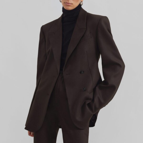 The Frankie Shop Morrison Crossover Blazer – Brown, view 6