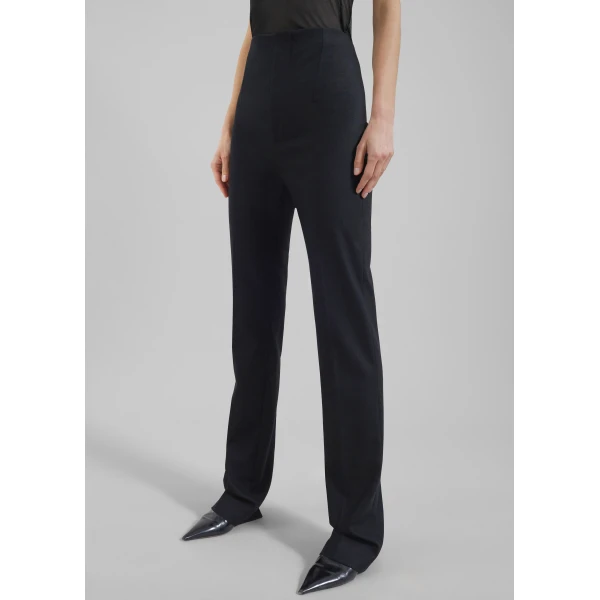 The Frankie Shop Morrison Long Trousers - Black - Oversized Minimalist Pants in Black - Shop at Luxury Shoes 