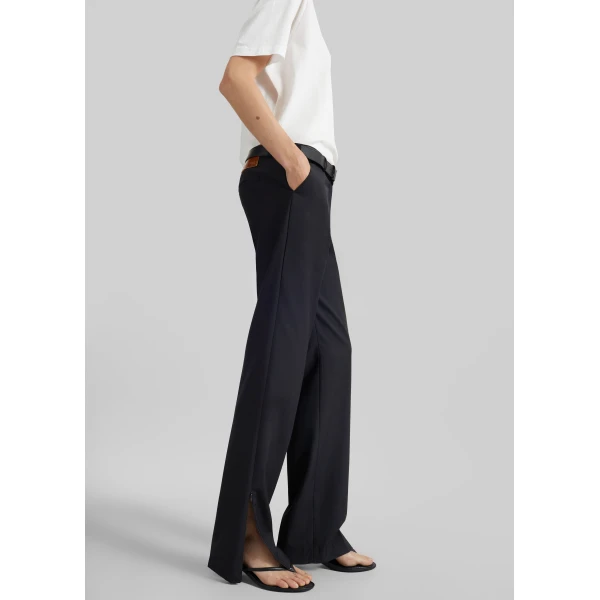 The Frankie Shop Nantes Straight Trousers - Black - Oversized Minimalist Pants in Black - Shop at Luxury Shoes 