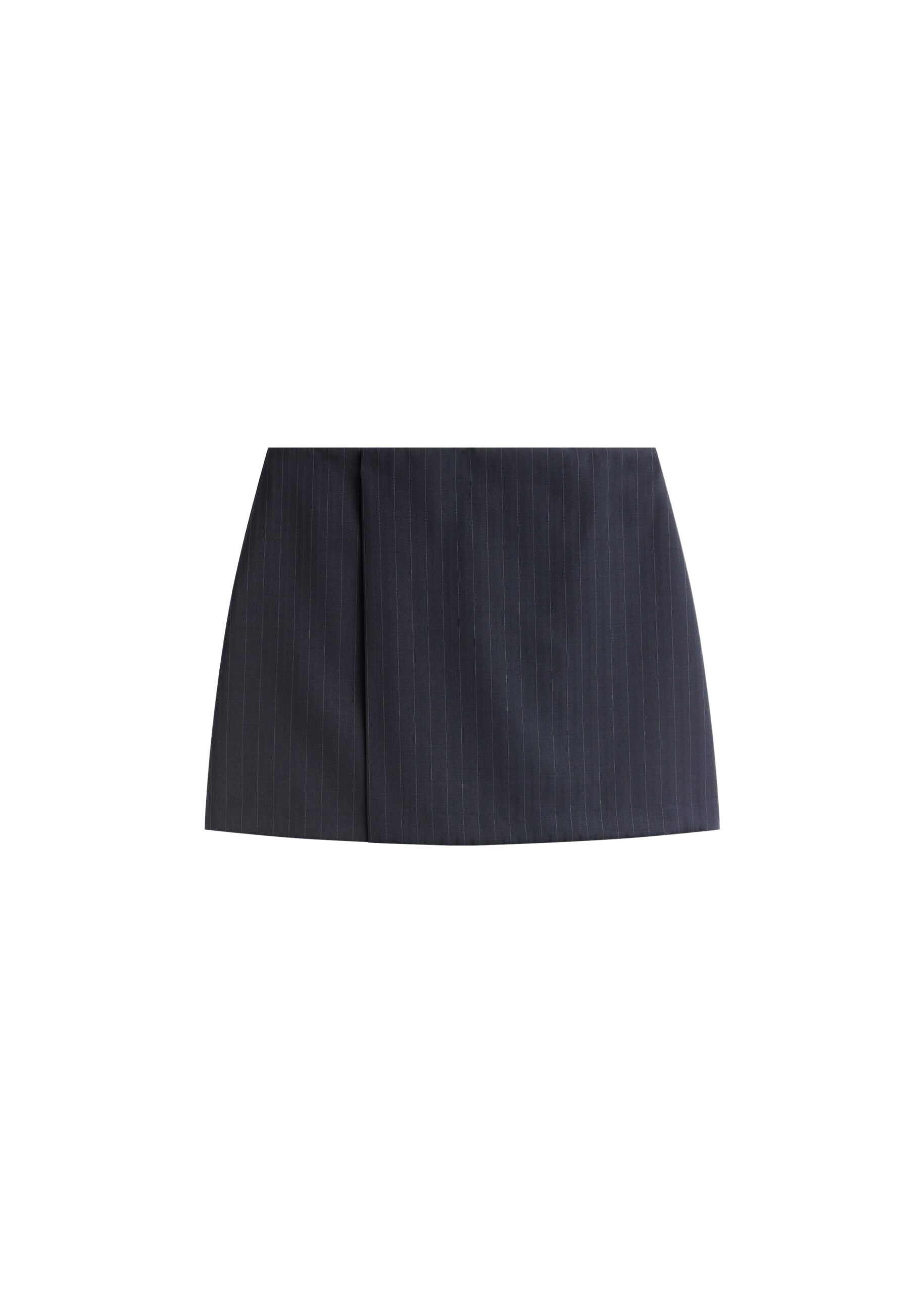 The Frankie Shop Narah Mini Skirt - Navy/White Pinstripe - Oversized Minimalist Skirts in Multicolour - Shop at Luxury Shoes 