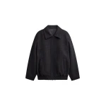 The Frankie Shop Natick Blouson Jacket – Charcoal Multi Stripe