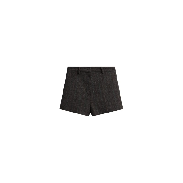 The Frankie Shop Natick Hot Pants – Charcoal Multi Stripe