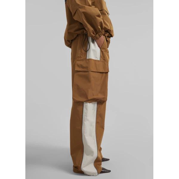 The Frankie Shop Navan Cargo Pants - Brown - Oversized Minimalist Pants in Beige - Shop at Luxury Shoes 