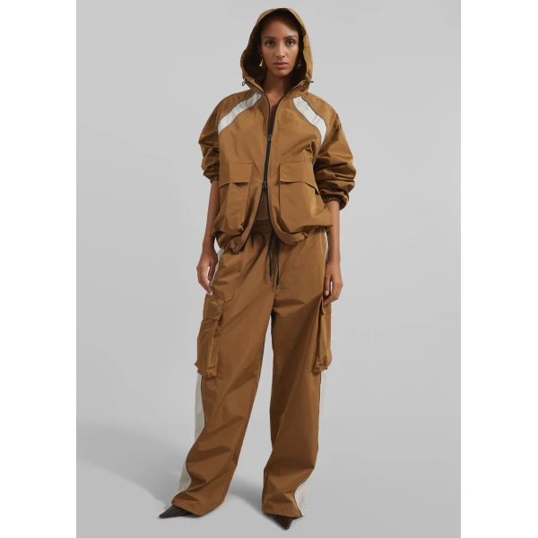 The Frankie Shop Navan Cargo Pants - Brown - Oversized Minimalist Pants in Beige - Shop at Luxury Shoes 