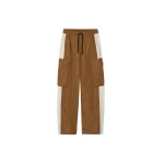 The Frankie Shop Navan Cargo Pants - Brown - Oversized Minimalist Pants in Beige - Shop at Luxury Shoes 