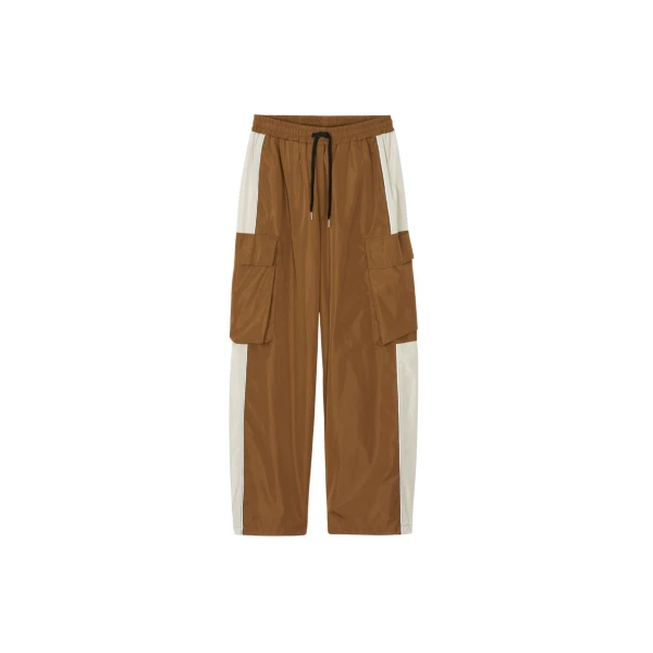 The Frankie Shop Navan Cargo Pants - Brown - Oversized Minimalist Pants in Beige - Shop at Luxury Shoes 