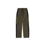 The Frankie Shop Navan Cargo Pants - Khaki - Oversized Minimalist Pants in Green - Shop at Luxury Shoes 