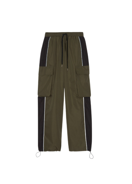 The Frankie Shop Navan Cargo Pants - Khaki - Oversized Minimalist Pants in Green - Shop at Luxury Shoes 