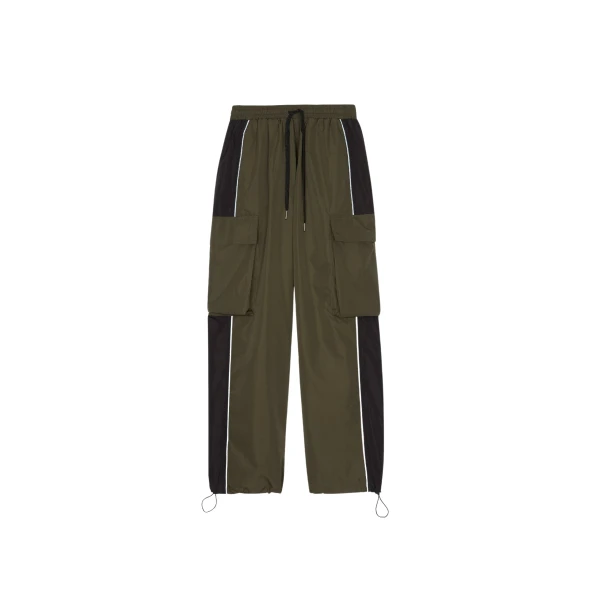 The Frankie Shop Navan Cargo Pants - Khaki - Oversized Minimalist Pants in Green - Shop at Luxury Shoes 
