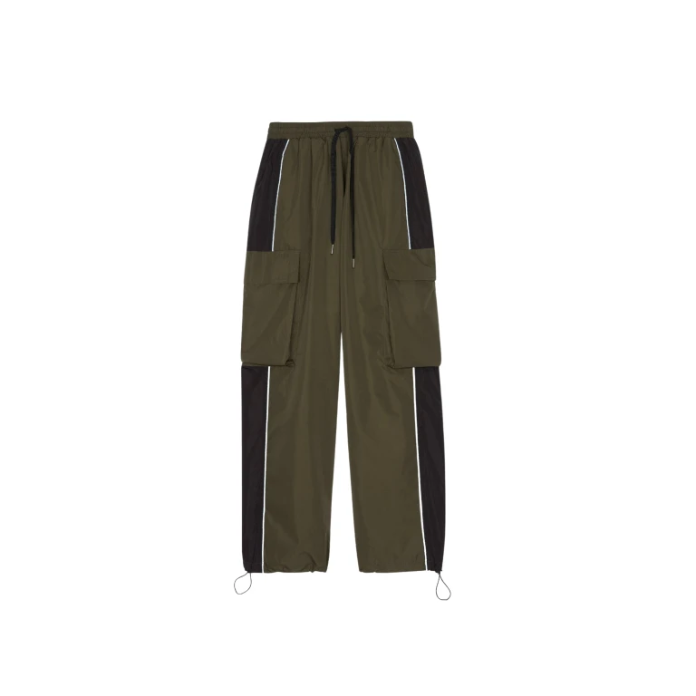 The Frankie Shop Navan Cargo Pants - Khaki - Oversized Minimalist Pants in Green - Shop at Luxury Shoes 