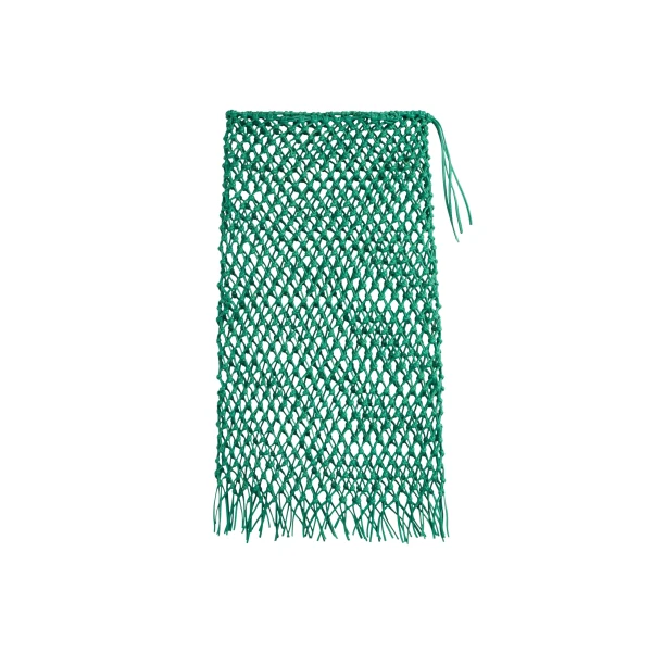 The Frankie Shop Nelaya Leather Macrame Skirt - Emerald - Oversized Minimalist Skirts in Green - Shop at Luxury Shoes 