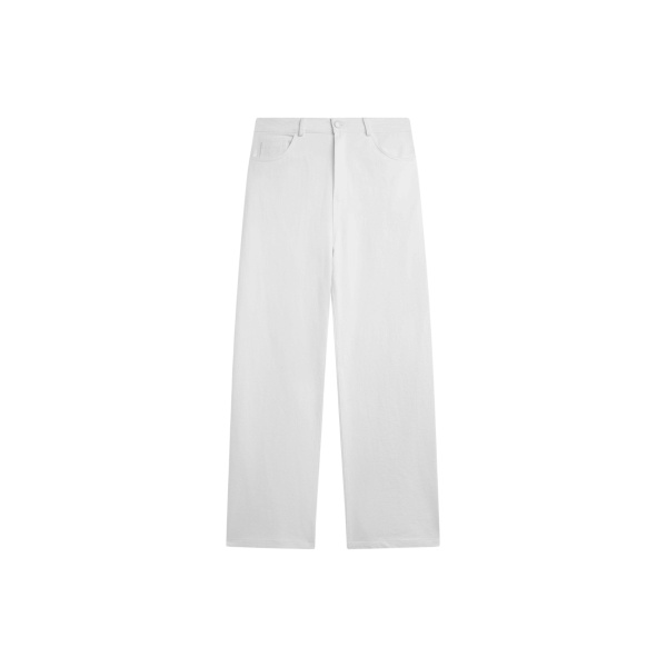 The Frankie Shop Nelton Barrel Leg Jeans - White - Oversized Minimalist Pants in White - Shop at Luxury Shoes 