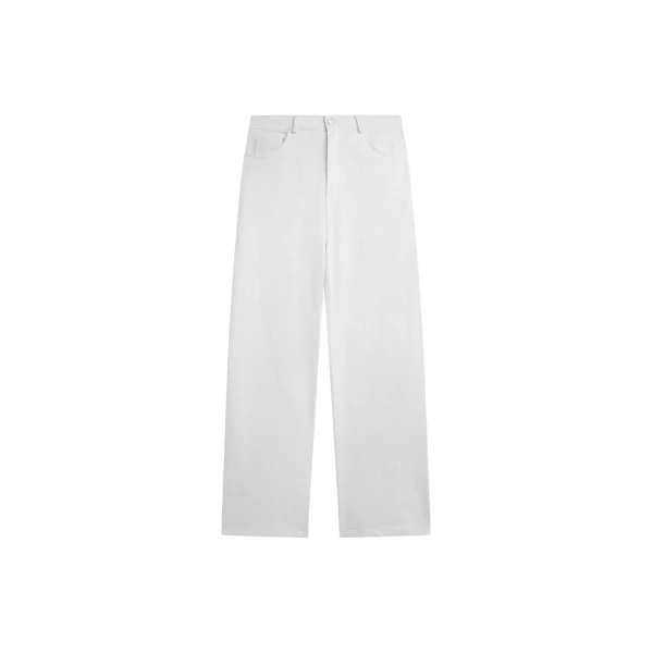 The Frankie Shop Nelton Barrel Leg Jeans - White - Oversized Minimalist Pants in White - Shop at Luxury Shoes 