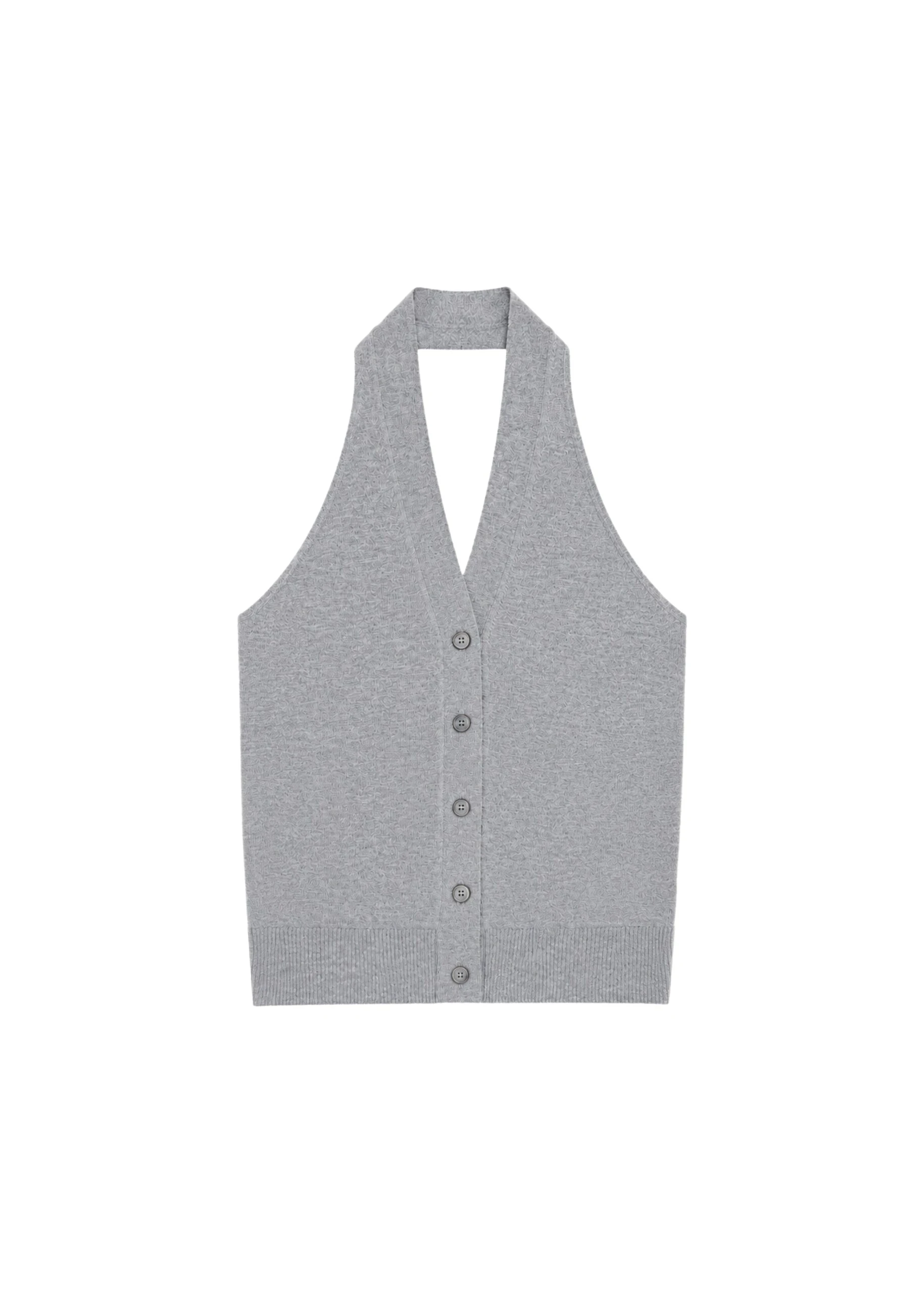 The-Frankie-Shop-Nimi-Knit-Halter-Top-Grey-coveti-scaled56968_nobg The Frankie Shop Nimi Knit Halter Top - Grey - Oversized Minimalist Tops in Grey - Shop at Luxury Shoes