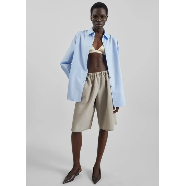 The Frankie Shop Nina Silk Bralette - Champagne - Oversized Minimalist Tops in Neutrals - Shop at Luxury Shoes 
