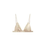The Frankie Shop Nina Silk Bralette - Champagne - Oversized Minimalist Tops in Neutrals - Shop at Luxury Shoes 