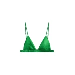 The Frankie Shop Nina Silk Bralette - Kelly Green - Oversized Minimalist Tops in Green - Shop at Luxury Shoes 