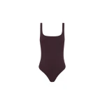 The Frankie Shop Nineties Maillot - Aubergine Crinkle - Oversized Minimalist Bikini in Purple - Shop at Luxury Shoes 