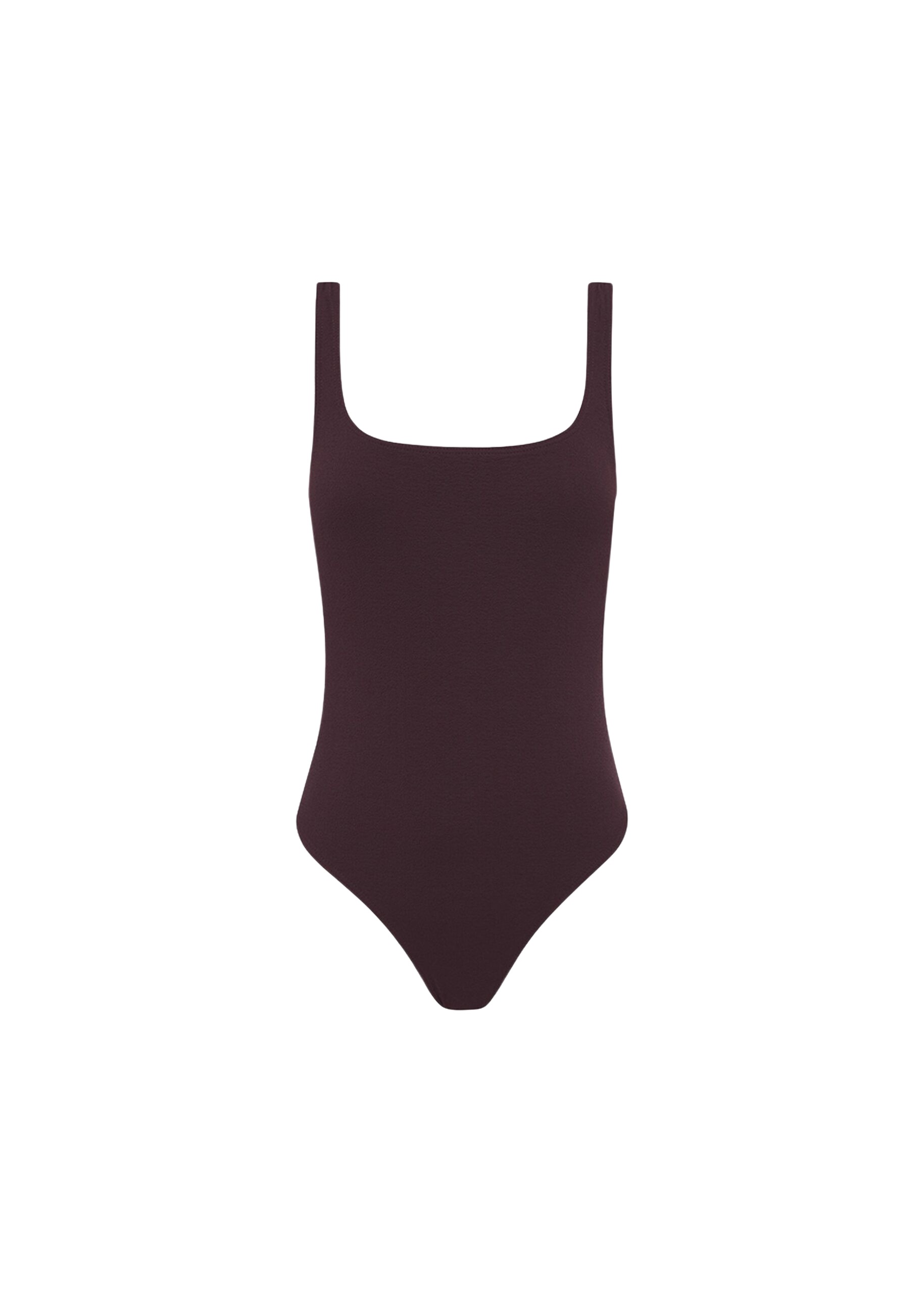 The Frankie Shop Nineties Maillot – Aubergine Crinkle