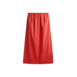 The Frankie Shop Nisa Midi Skirt - Red - Oversized Minimalist Skirts in Red - Shop at Luxury Shoes 