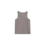 The Frankie Shop Nivee Lustrous Boxy Tank - Dark Taupe - Oversized Minimalist Tops in Beige - Shop at Luxury Shoes 