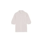 The Frankie Shop Nola Knit Polo Top - Slate Grey - Oversized Minimalist Tops in Grey - Shop at Luxury Shoes 