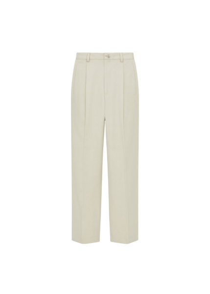 The Frankie Shop Norstrand Cotton Chino Trousers - Light Beige - Oversized Minimalist Pants in Beige - Shop at Luxury Shoes 