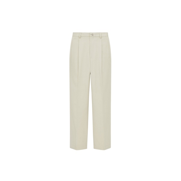 The Frankie Shop Norstrand Cotton Chino Trousers - Light Beige - Oversized Minimalist Pants in Beige - Shop at Luxury Shoes 