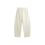 The Frankie Shop Noyon Barrel Leg Pants - Cream - Oversized Minimalist Pants in Ivory - Shop at Luxury Shoes 
