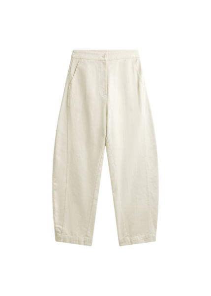 The Frankie Shop Noyon Barrel Leg Pants - Cream - Oversized Minimalist Pants in Ivory - Shop at Luxury Shoes 
